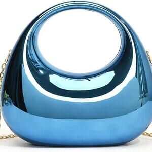 Acrylic Evening Clutch Purse for Women, Metallic Purse Evening Handbags Moon